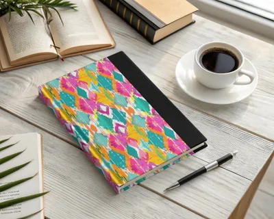 Colorful Abstract Geometric Pattern Notebook Product