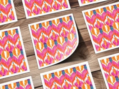 Colorful Abstract Pattern Sticker Sheet for Decoration