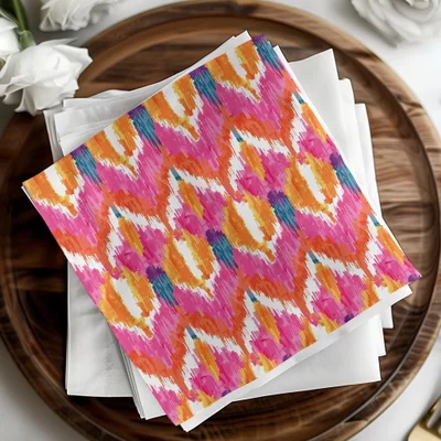 Vibrant Colorful Abstract Pattern Napkin Set