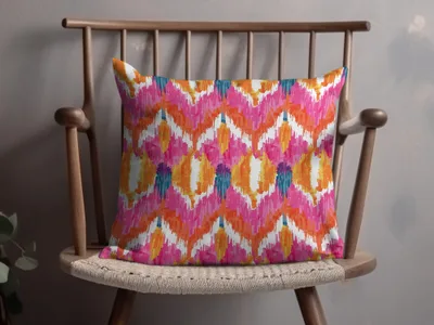 Vibrant Multicolor Abstract Pattern Throw Pillow