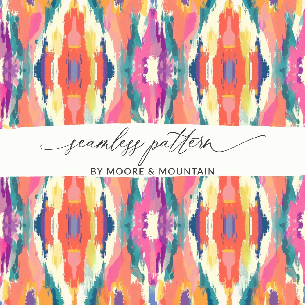 Vibrant Abstract Seamless Pattern by Moore Mountain