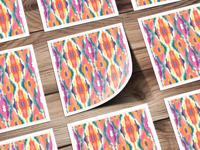 Colorful Abstract Pattern Stickers for Fun and Creative Use