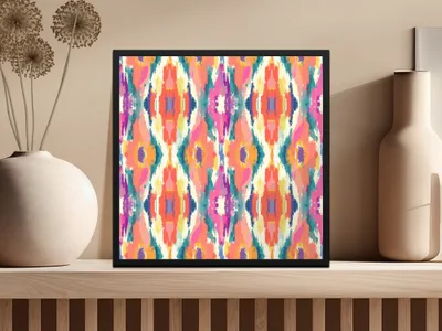 Colorful Abstract Geometric Design Art Print