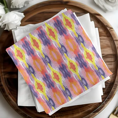 Vibrant Abstract Pattern Design Multicolor Napkin
