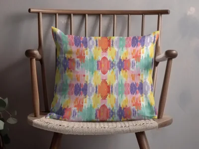Vibrant Multicolor Abstract Pattern Pillow Product