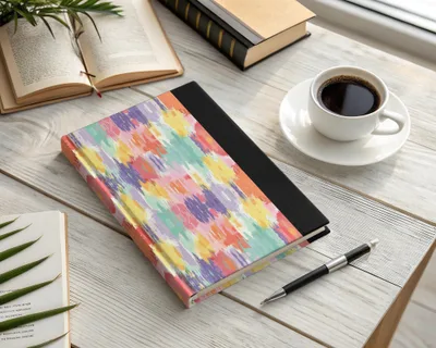 Colorful Brushstroke Design Hardcover Notebook
