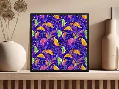 Mardi Gras Seamless Purple Background Pattern, Digital Mardi Gras Background Saemless