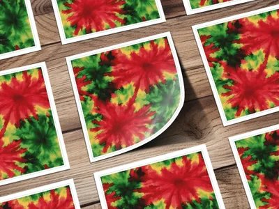 Digital Tie Dye Pattern, Red Green Seamless Design, Festive Digital Paper, Abstract Graphic, Fabric Design, DIY Crafts, Downloadable Digital - Moore and Mountain