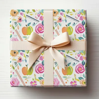 Floral and Apple Design Gift Box for Special Occasions