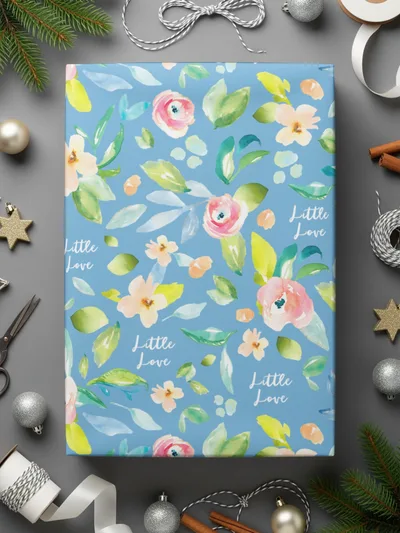 Little Love Floral Wrapping Paper for Gifts and Surprises