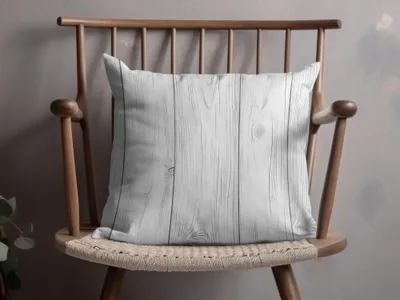 Elegant Wooden Texture Print Decorative Pillow Product
