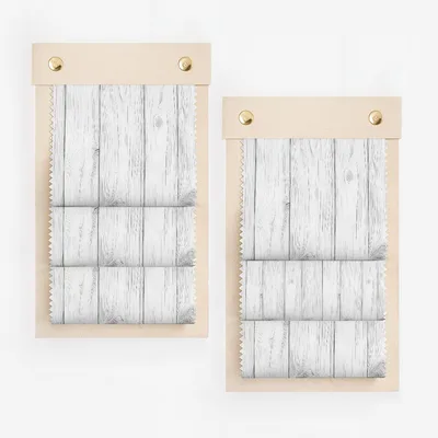 Rustic White Wooden Texture Design on Unique Blind