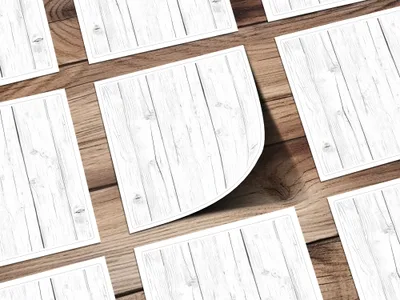 Rustic White Wood Texture Decorative Sticker Pack
