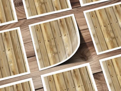 Rustic Wooden Plank Texture Design Sticker Sheets