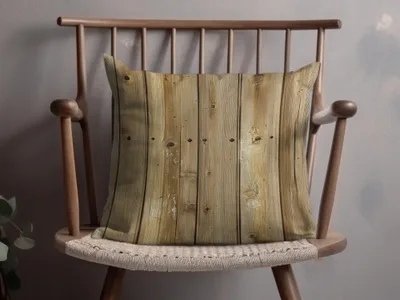 Rustic Wooden Planks Design Throw Pillow for Home Decor