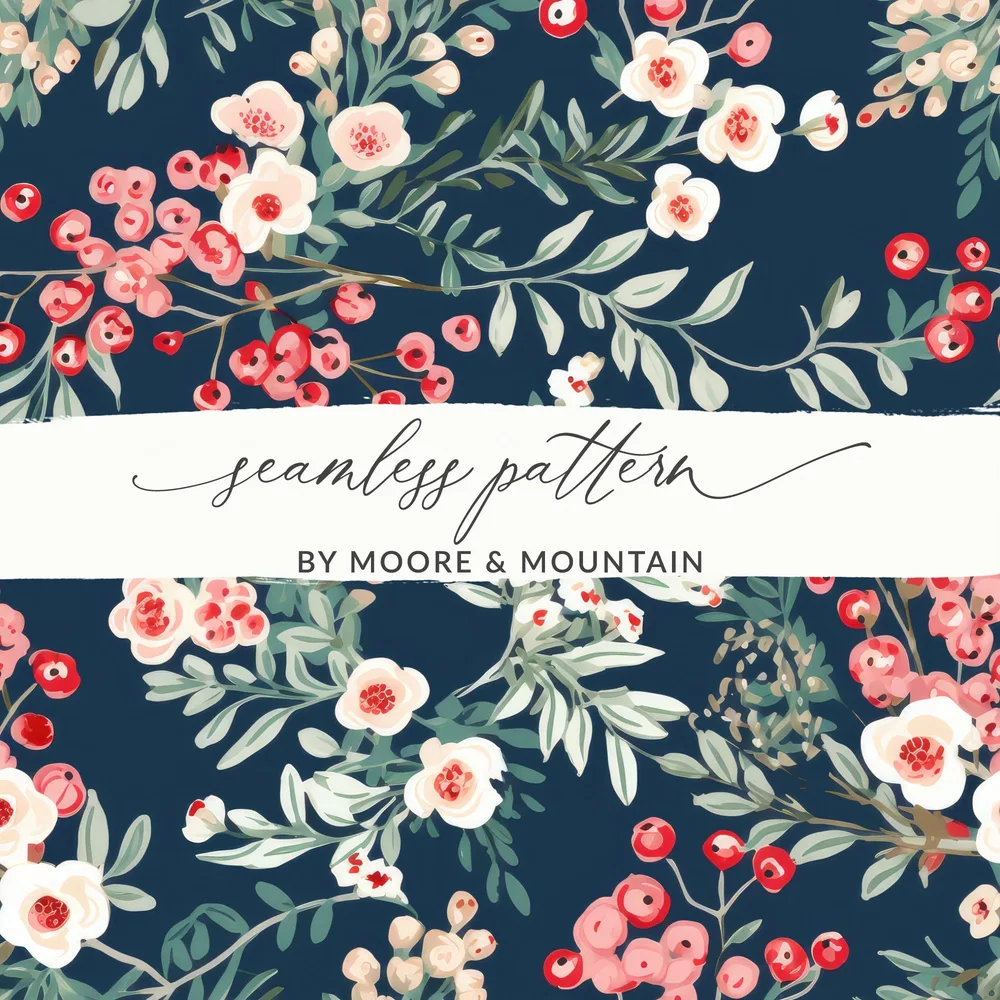 Floral Seamless Pattern by Moore & Mountain Digital Design