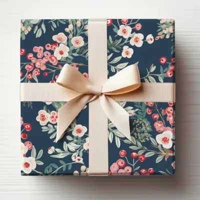 Elegant Floral Gift Box with Bow for Special Occasions