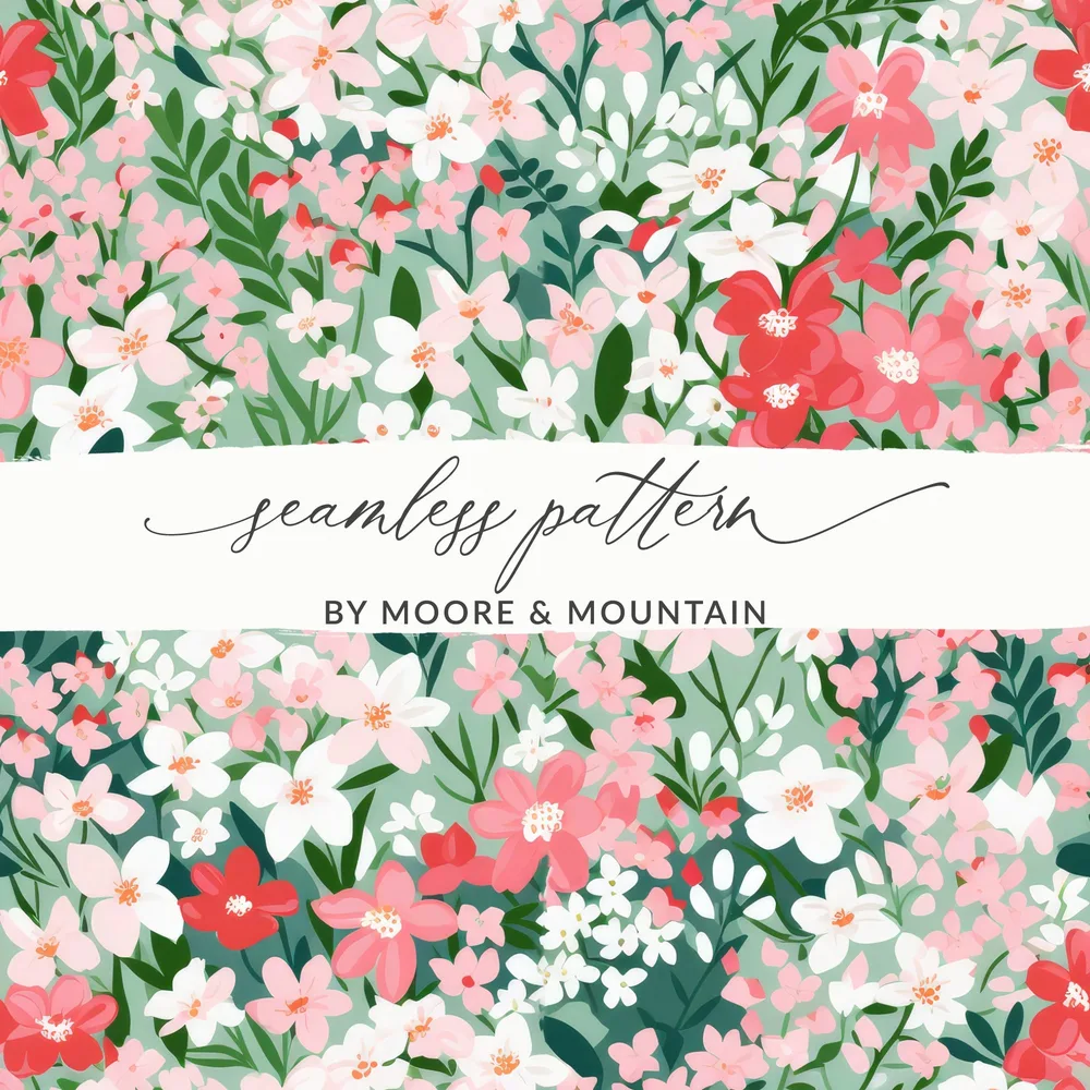 Floral Seamless Pattern by Moore and Mountain Design