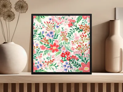 Vibrant Floral Art Print for Modern Home Decor
