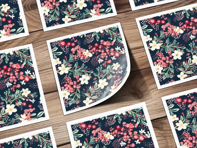 Colorful Floral Pattern Decorative Sticker Sheet