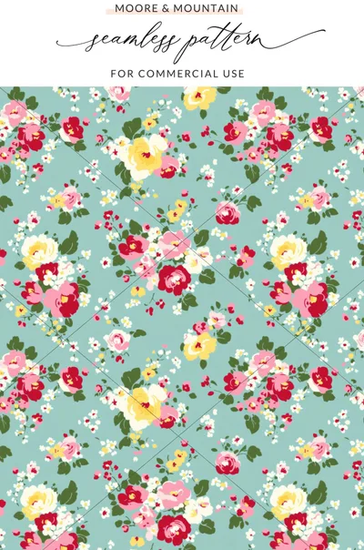 Floral Seamless Pattern for Commercial Use Product