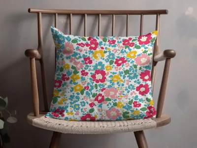 Vibrant Floral Pattern Decorative Pillow product