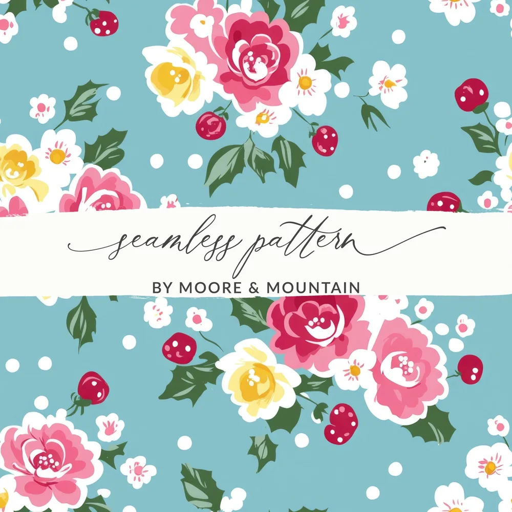 Floral Seamless Pattern by Moore & Mountain