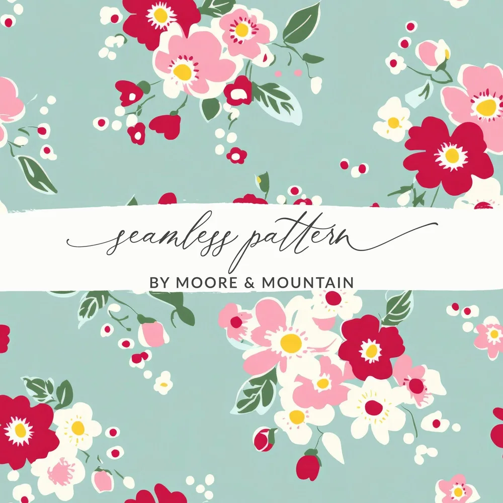Beautiful Seamless Floral Pattern by Moore & Mountain