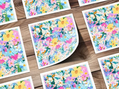 Ditsy Colorful Abstract Floral Seamless Pattern for Textile - Moore and Mountain