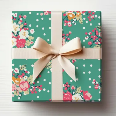 Elegant Floral Gift Box with Bow for Special Occasions