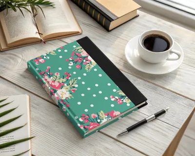 Vibrant Floral Design Hardcover Notebook for Writing