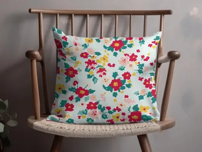 Bright Floral Print Decorative Cushion Cover Product