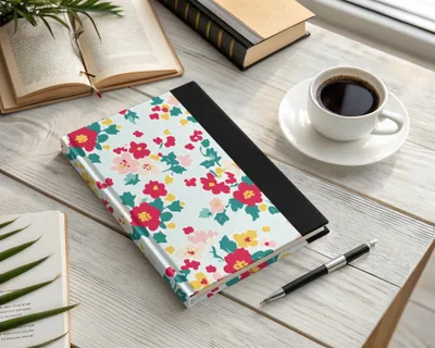 Floral Pattern Hardcover Notebook for Writing and Notes
