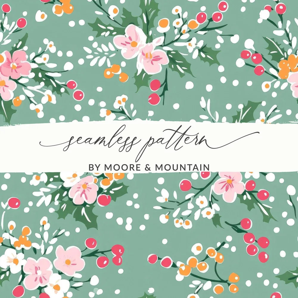 Floral Seamless Pattern By Moore & Mountain Design