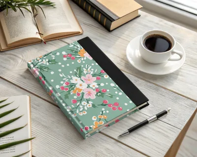 Floral Design Hardcover Journal Notebook for Writing
