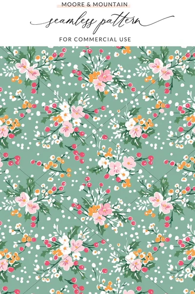 Moore & Mountain Seamless Pattern for Commercial Use