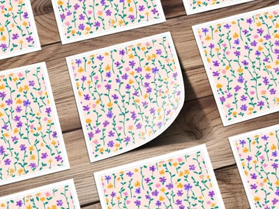 Beautiful Floral Pattern Sheet Stickers Product