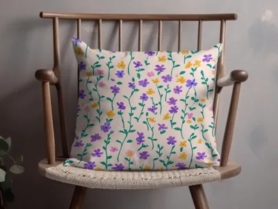 Vibrant Floral Printed Decorative Pillow Cushion Cover