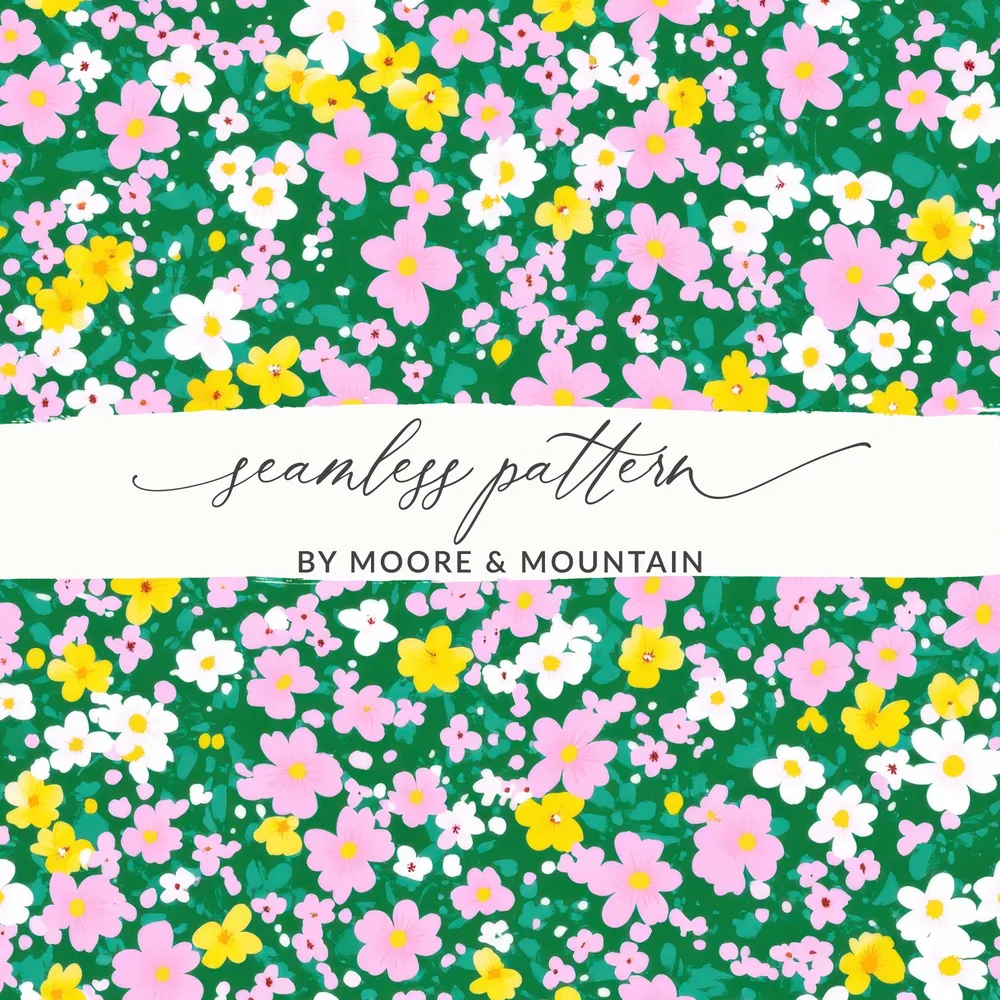 Colorful Floral Seamless Pattern by Moore & Mountain