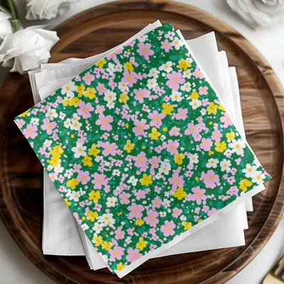 Vibrant Floral Pattern Paper Napkin Set for Every Occasion