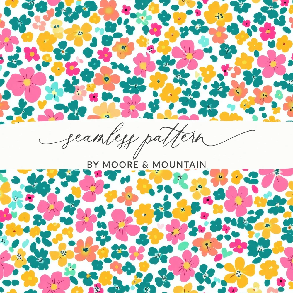 Vibrant Floral Seamless Pattern by Moore & Mountain product