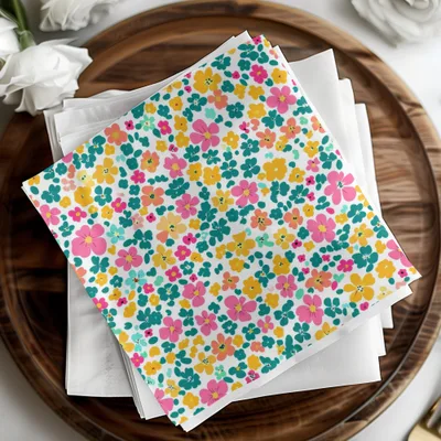 Vibrant Floral Pattern Napkins for Special Occasions