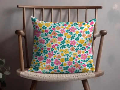 Colorful Floral Pattern Decorative Pillow Product