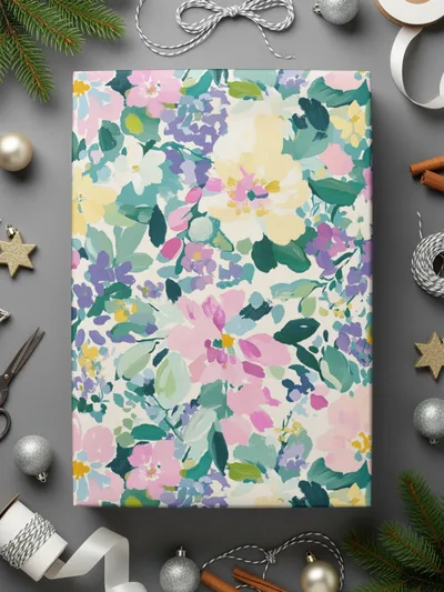 Ditsy Floral Digital Paper, Seamless Flower Pattern, Watercolor Blossom, Fabric Design, Pastel Flower Print, Modern Abstract Floral - Moore and Mountain