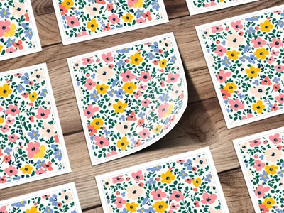 Colorful Floral Pattern Vibrant Design Art Print
