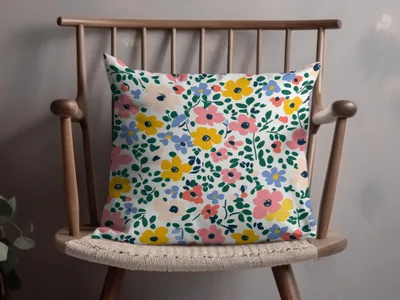 Colorful Floral Pattern Decorative Pillow Product