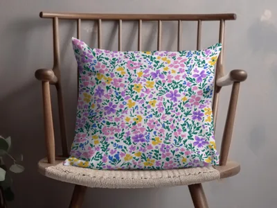 Colorful Floral Pattern Cushion for Home Decor