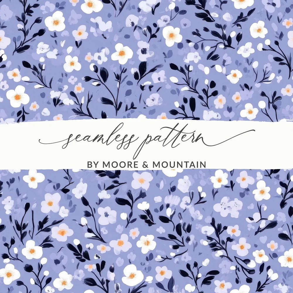 Elegant Seamless Floral Pattern by Moore & Mountain