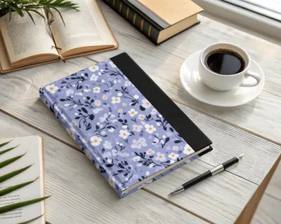 Floral Patterned Notebook with Hardcover Design