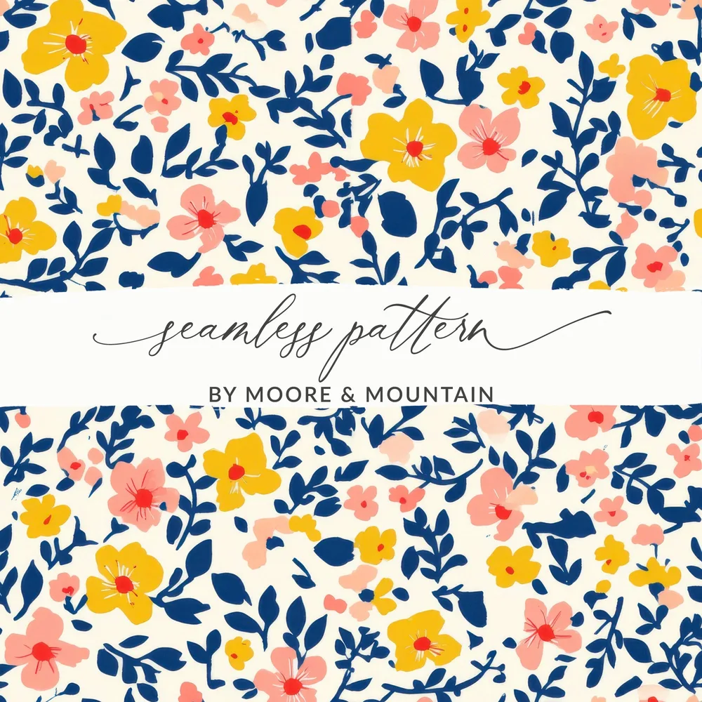 Vibrant Floral Seamless Pattern Design by Moore & Mountain